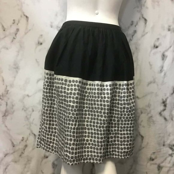 MARIMEKKO Poni Polka Dot Spot Print A-Line Cotton High Waisted Skirt - Picture 9 of 15